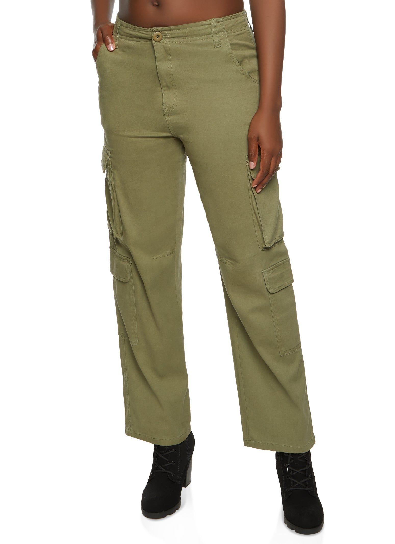 Twill Cargo Pocket Pants sold by Rainbow
