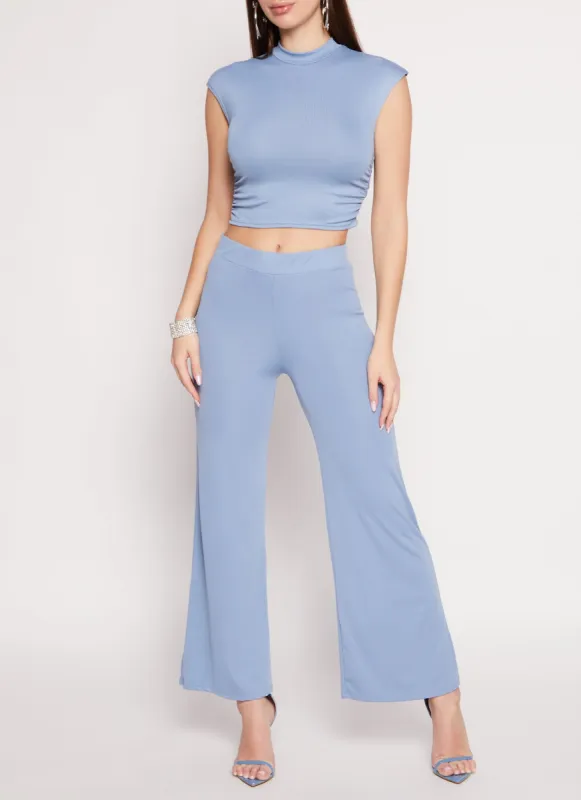 Ribbed Knit Flare Pants sold by Rainbow