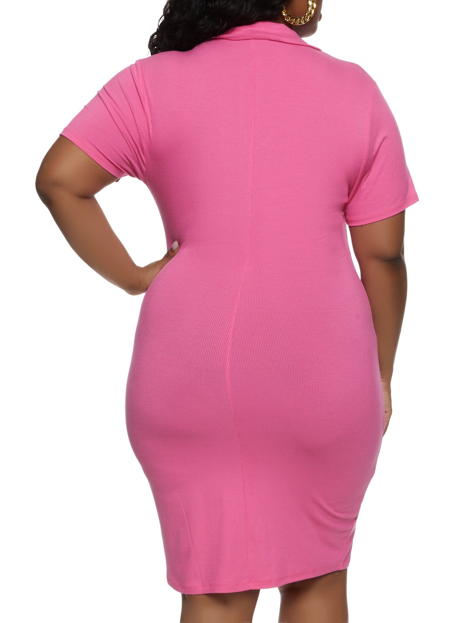 Plus Size Johnny Collar Midi Polo Dress sold by Rainbow product image thumbnail 3