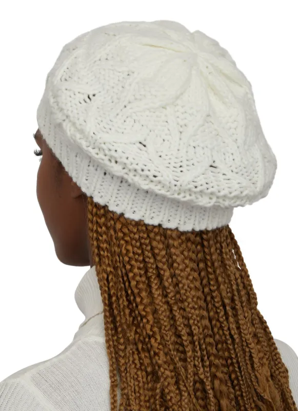 Cable Knitted Beret sold by Rainbow