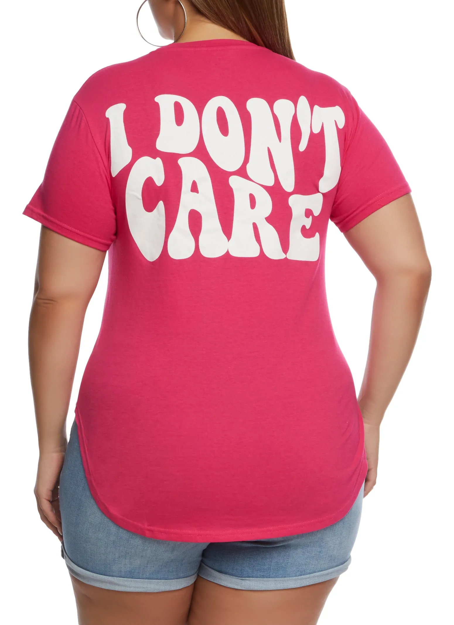 Plus Size I Dont Care Graphic T Shirt sold by Rainbow product image thumbnail 3