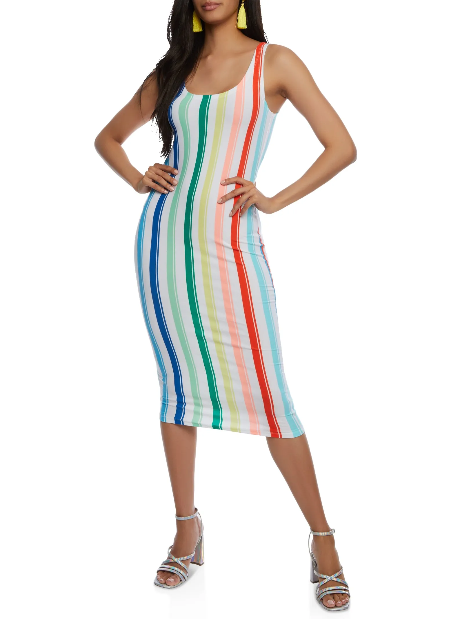 Striped Tank Midi Dress sold by Rainbow product image thumbnail 2