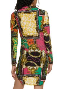 Status Print Button Front Shirt Dress sold by Rainbow