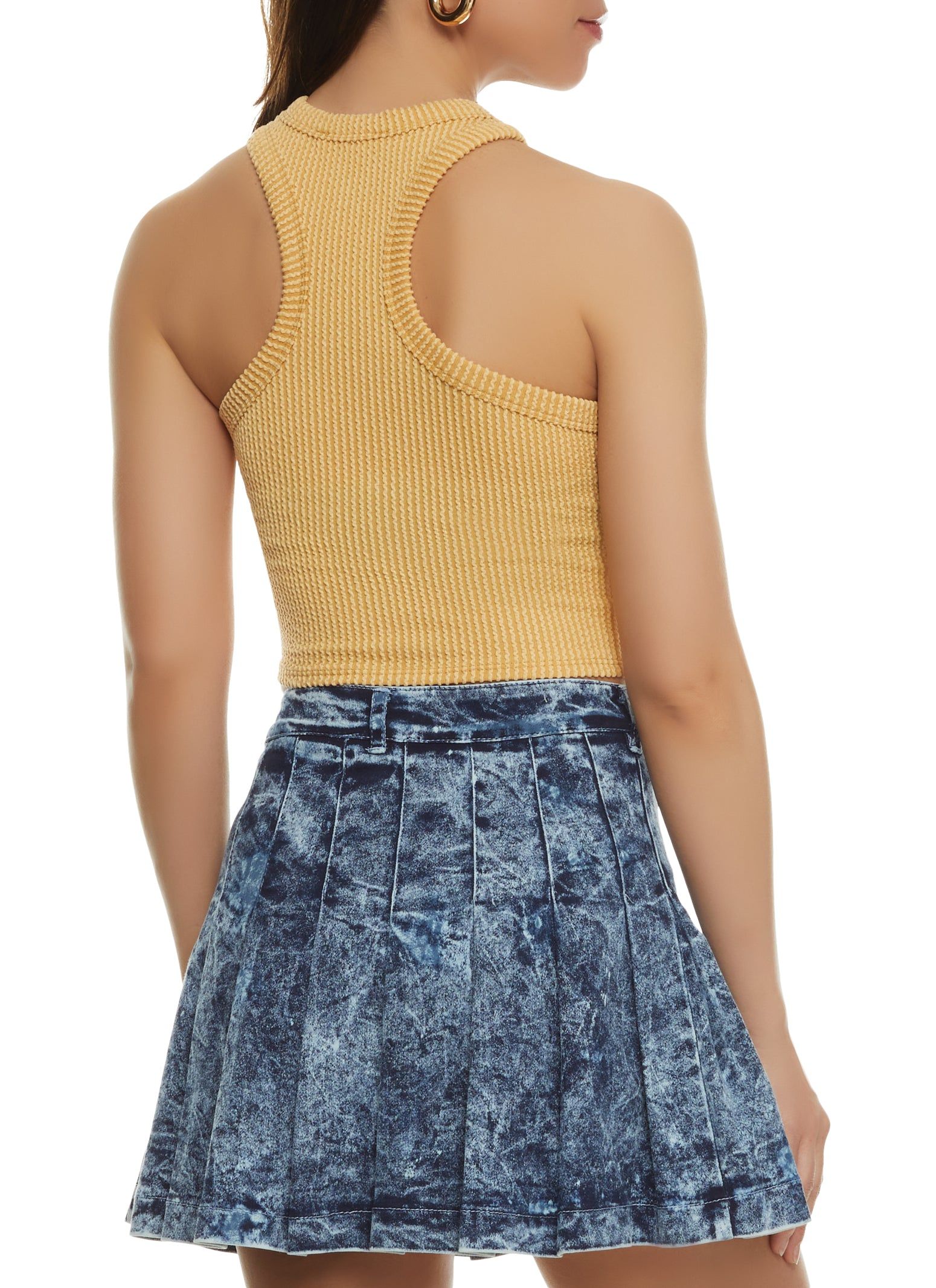 Solid Ribbed Racerback Tank Top sold by Rainbow product image thumbnail 2