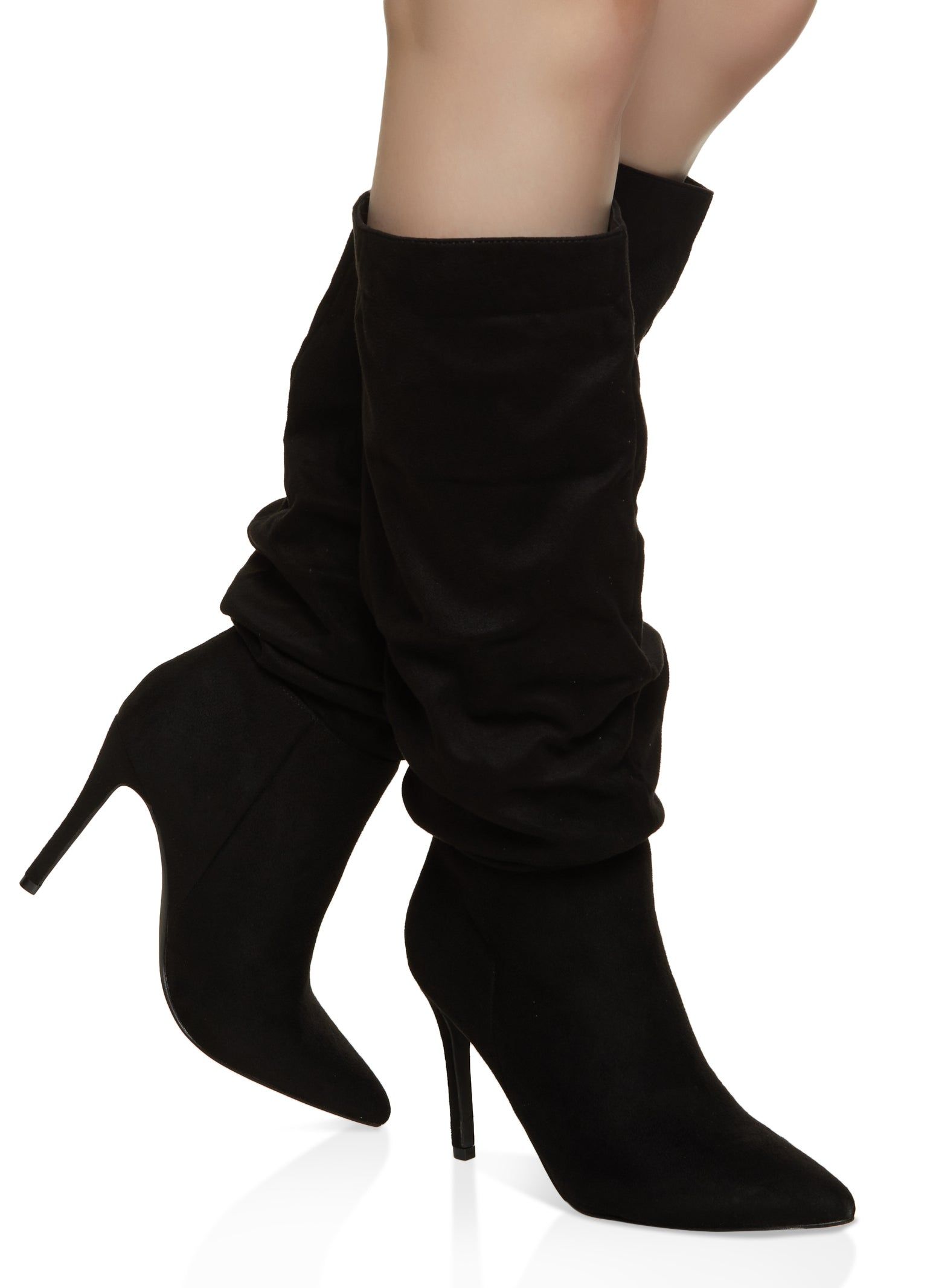 Ruched Pointed Toe Tall Boots sold by Rainbow