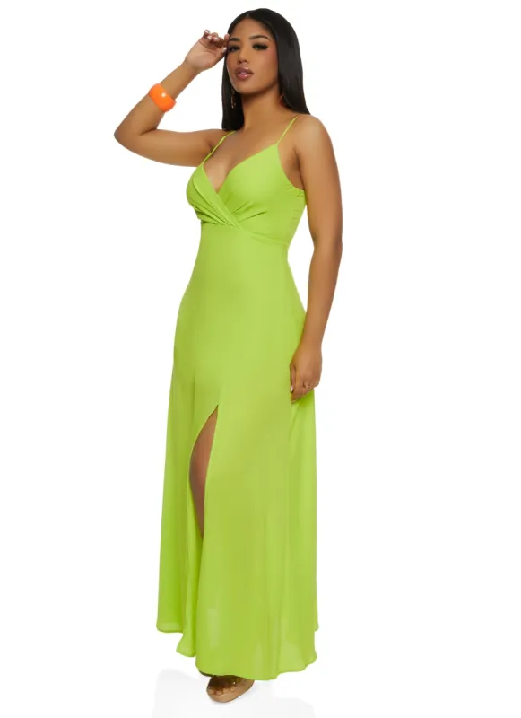 Iris Chiffon V Neck Cami Maxi Dress sold by Rainbow