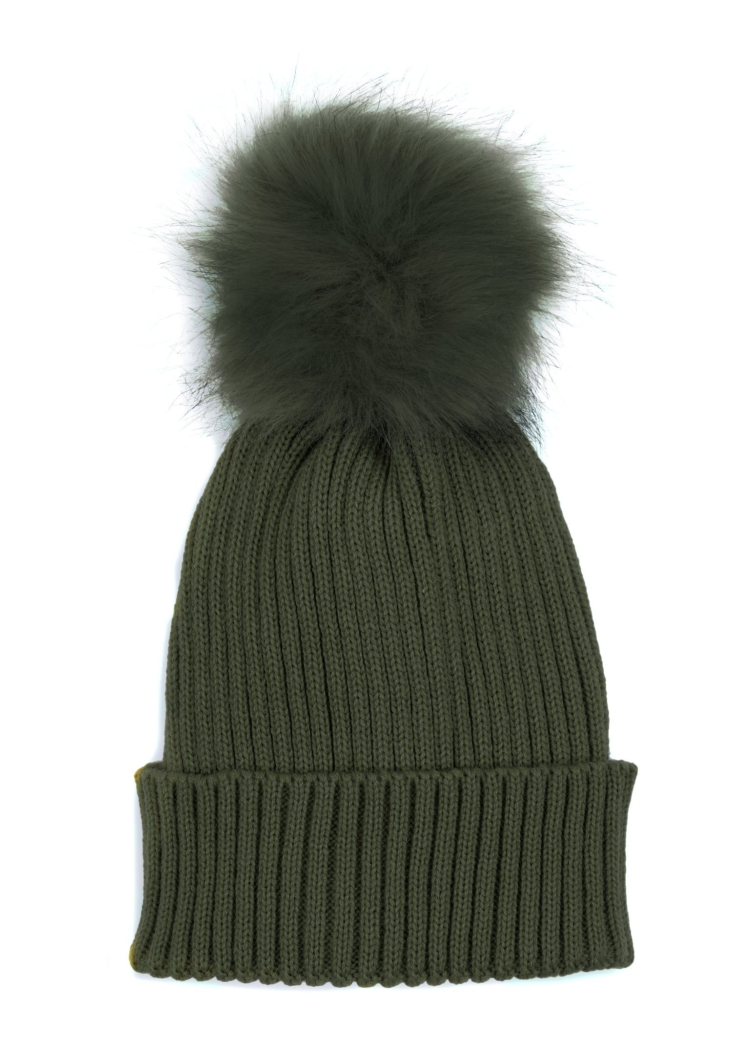 Faux Fur Pom Pom Beanie sold by Rainbow product image thumbnail 2