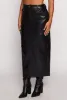 Haute Monde Faux Leather Cargo Pocket Maxi Skirt sold by Rainbow
