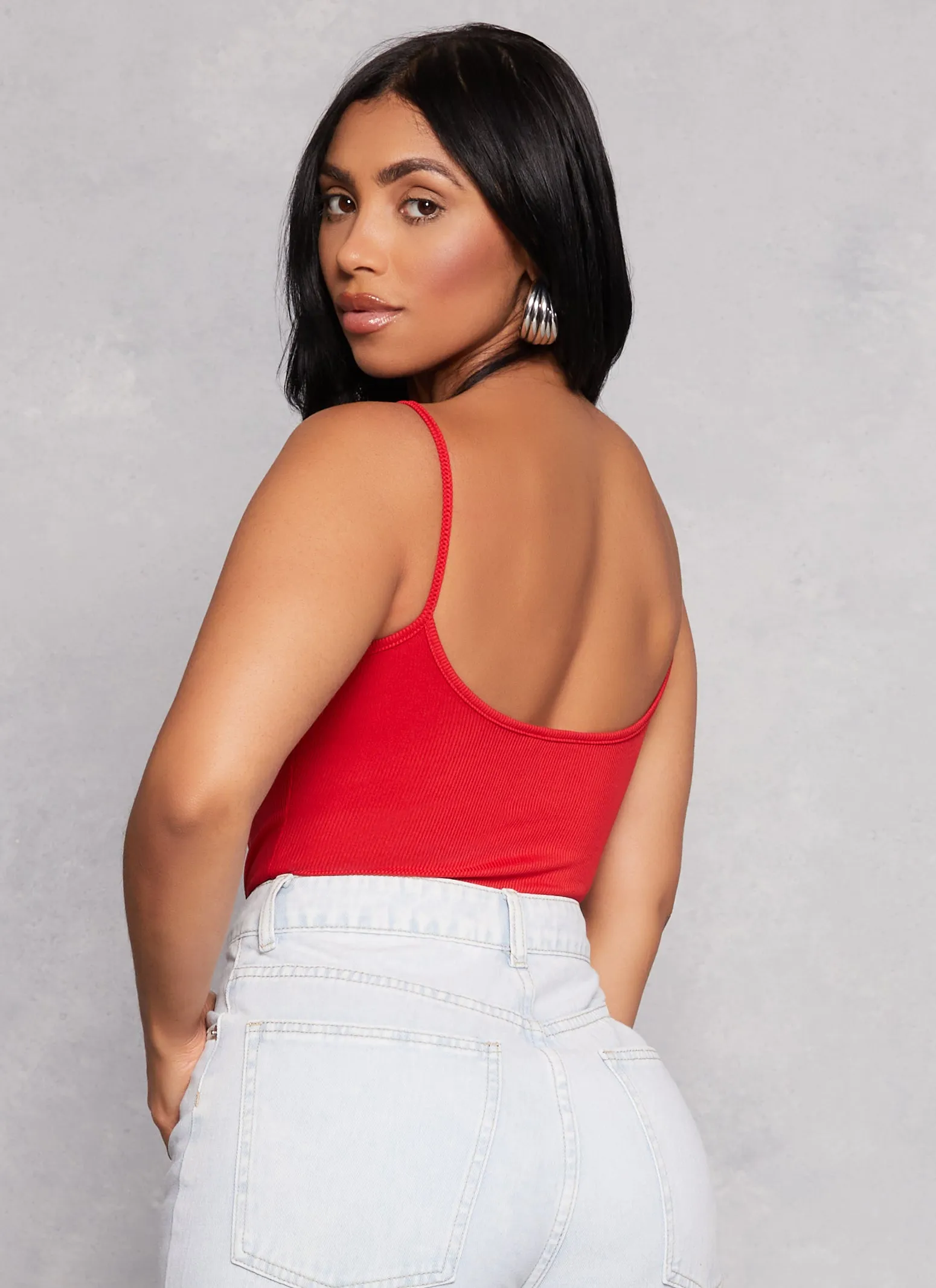 Daisy Ribbed Knit Cami Bodysuit sold by Rainbow product image thumbnail 3