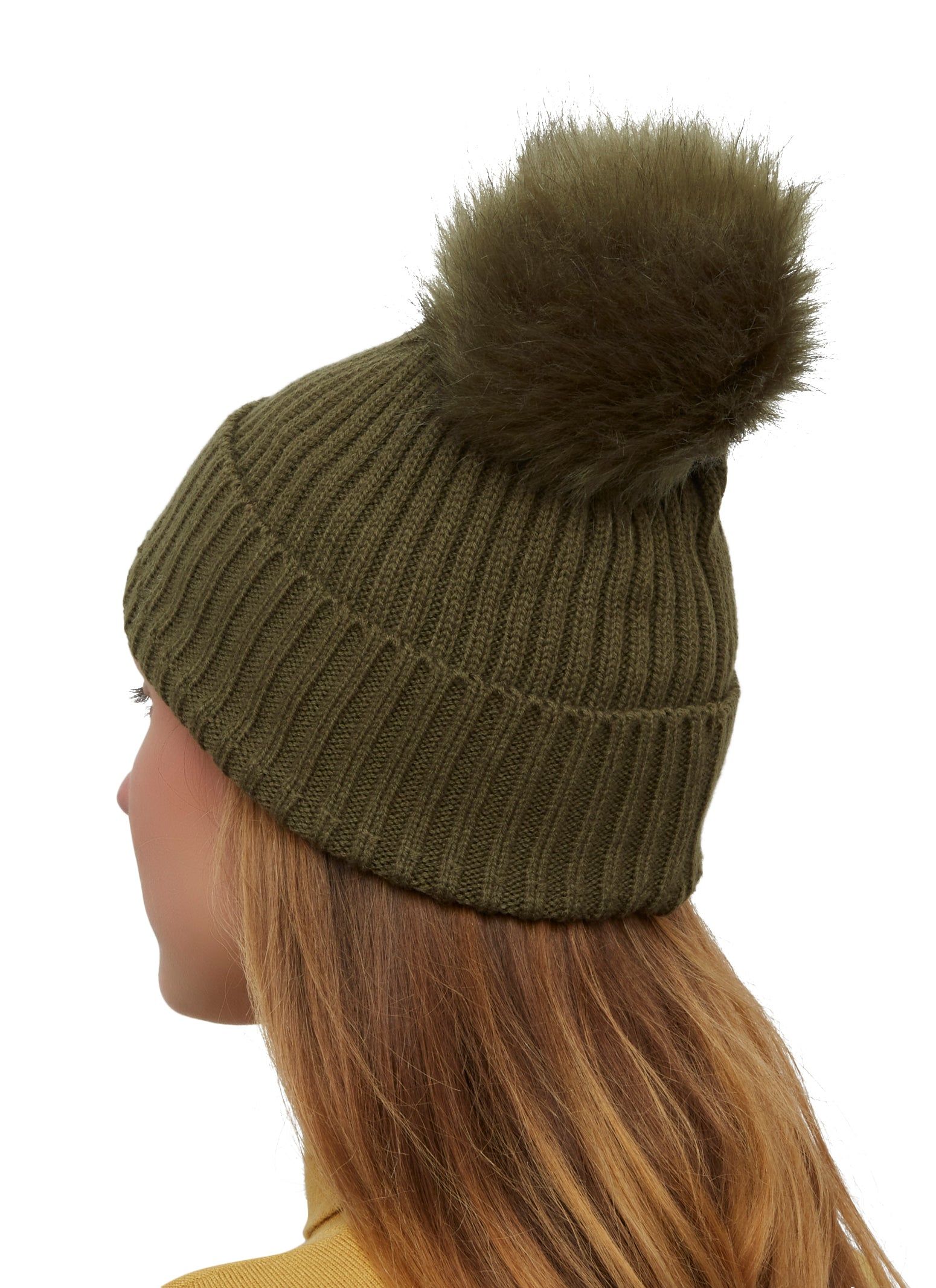 Faux Fur Pom Pom Beanie sold by Rainbow