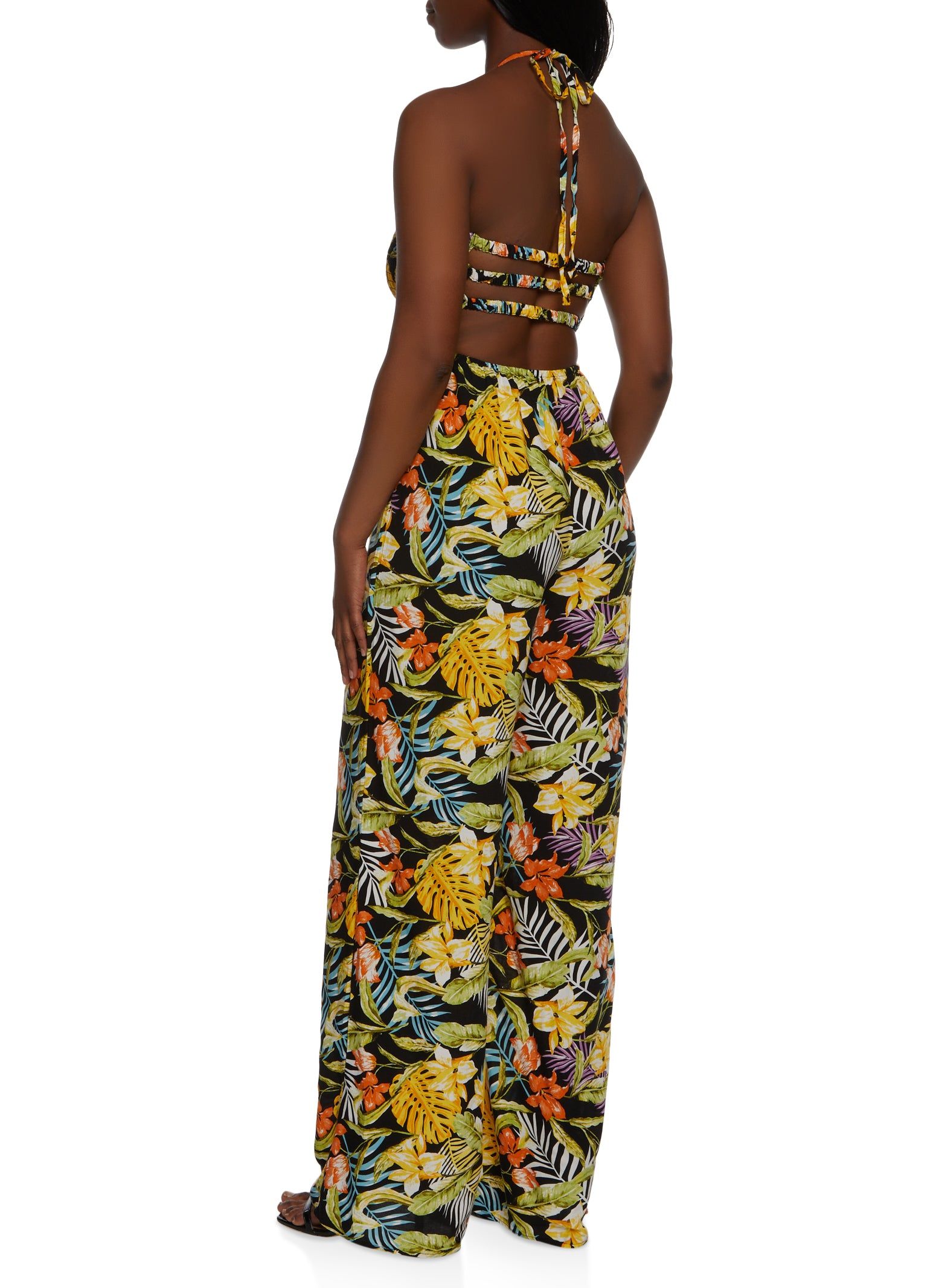 Tropical Print Smocked Jumpsuit sold by Rainbow product image thumbnail 3