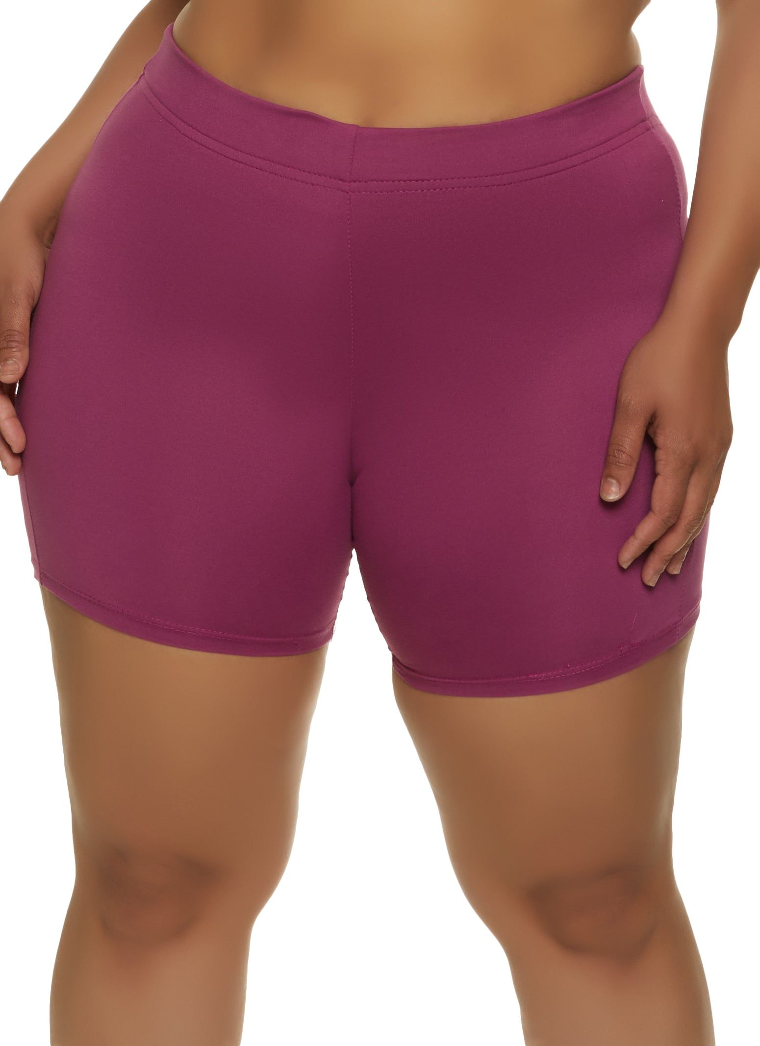 Plus Size Coordinate Biker Shorts sold by Rainbow