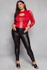 Plus Size Keyhole Fishnet Detail Long Sleeve Bodysuit sold by Rainbow