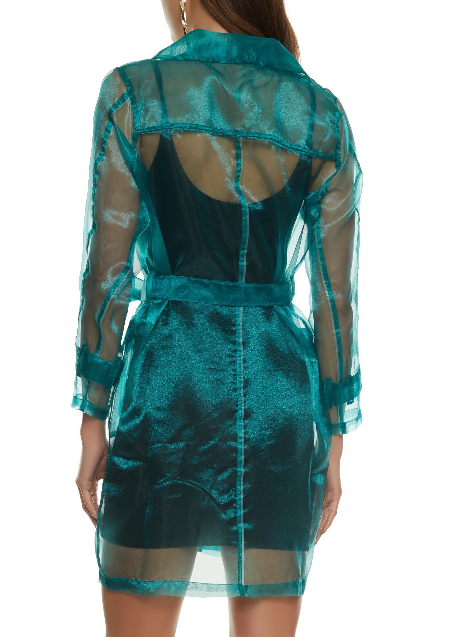 Sheer Organza Trench Coat sold by Rainbow product image thumbnail 3