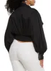 Plus Size Tie Back Wrapped Crop Top sold by Rainbow