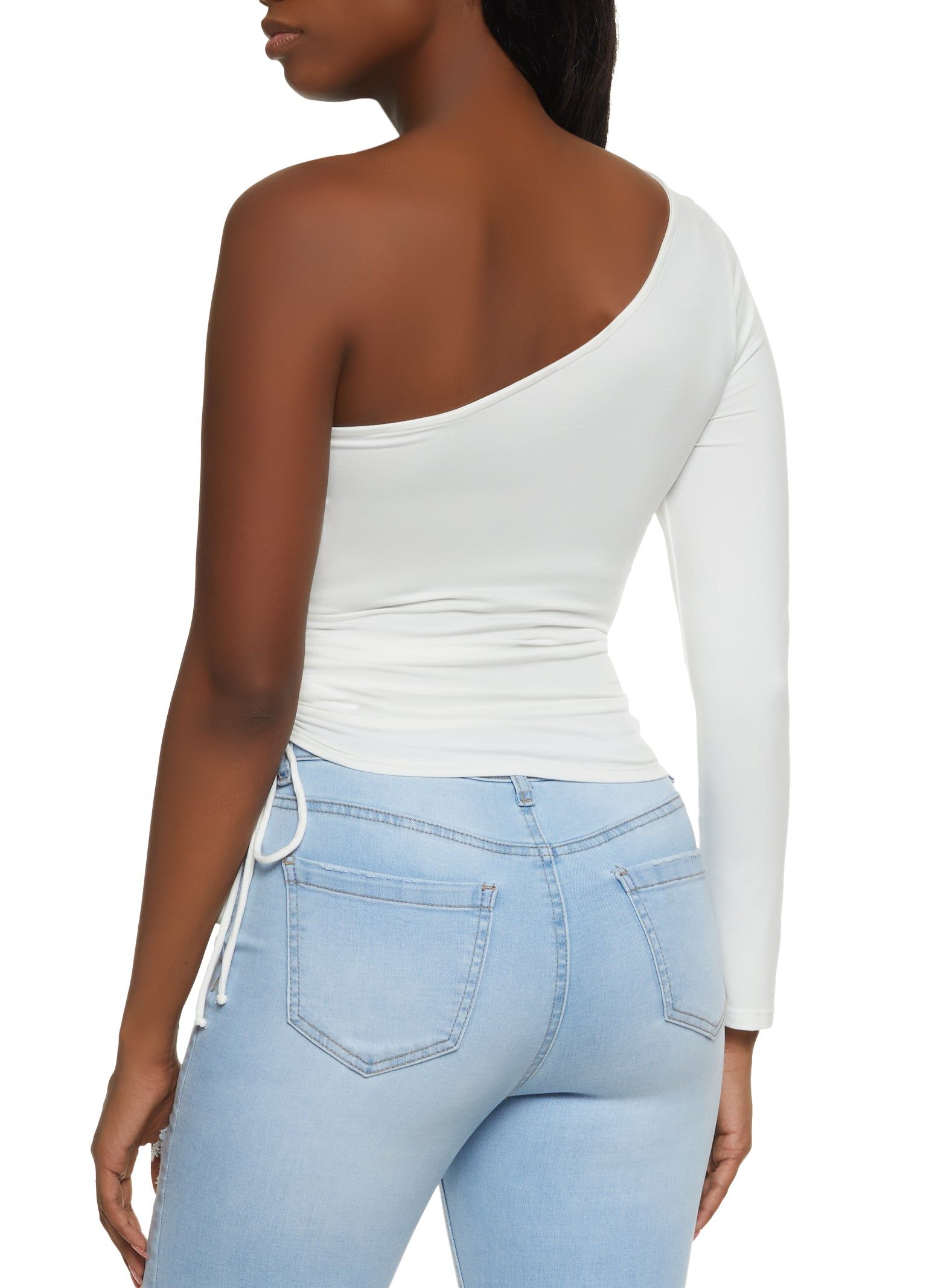 Ruched Side One Shoulder Top sold by Rainbow product image thumbnail 2