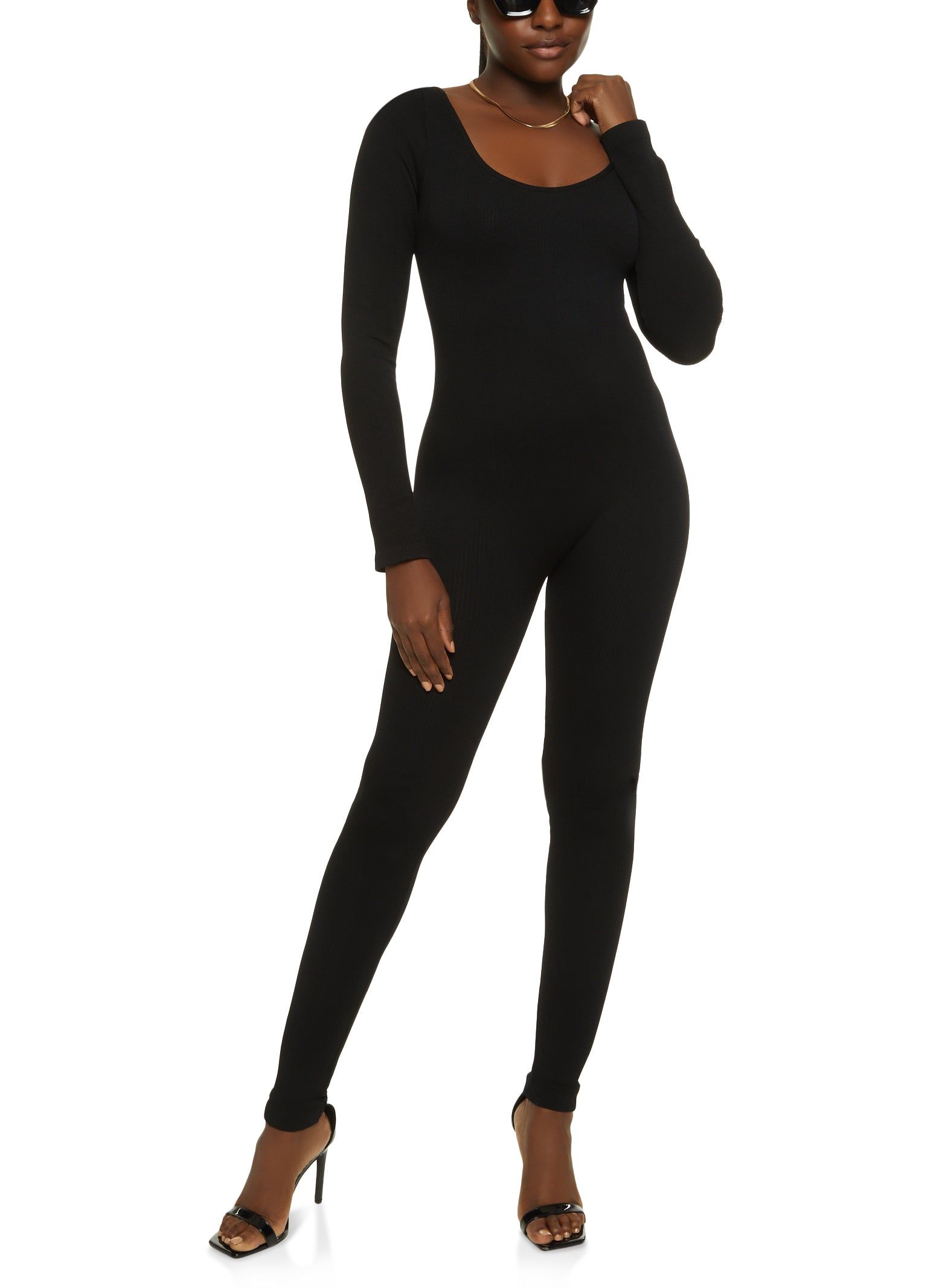 Solid Ribbed Seamless Jumpsuit sold by Rainbow