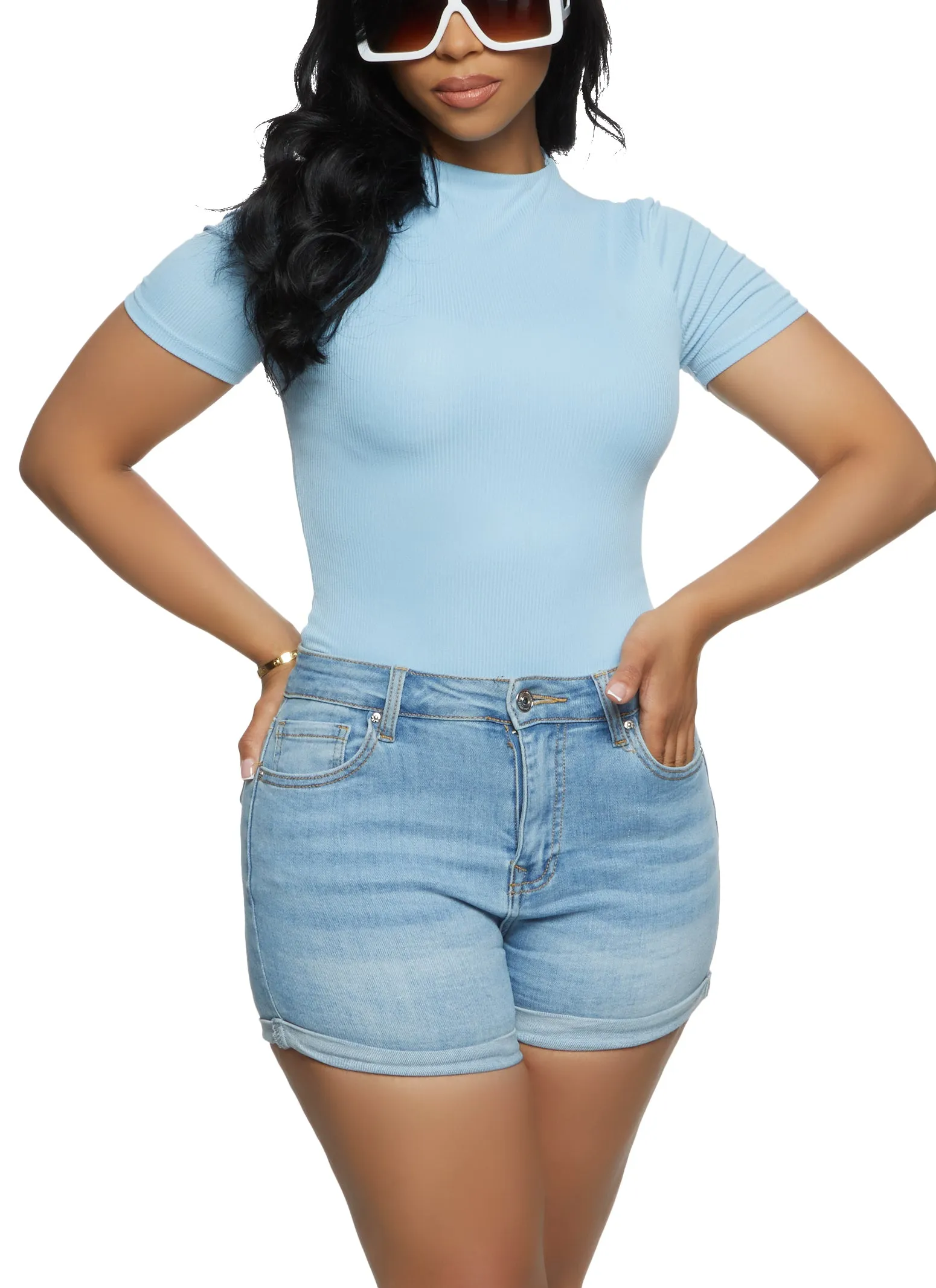 Double Layer Short Sleeve Bodysuit sold by Rainbow product image thumbnail 2