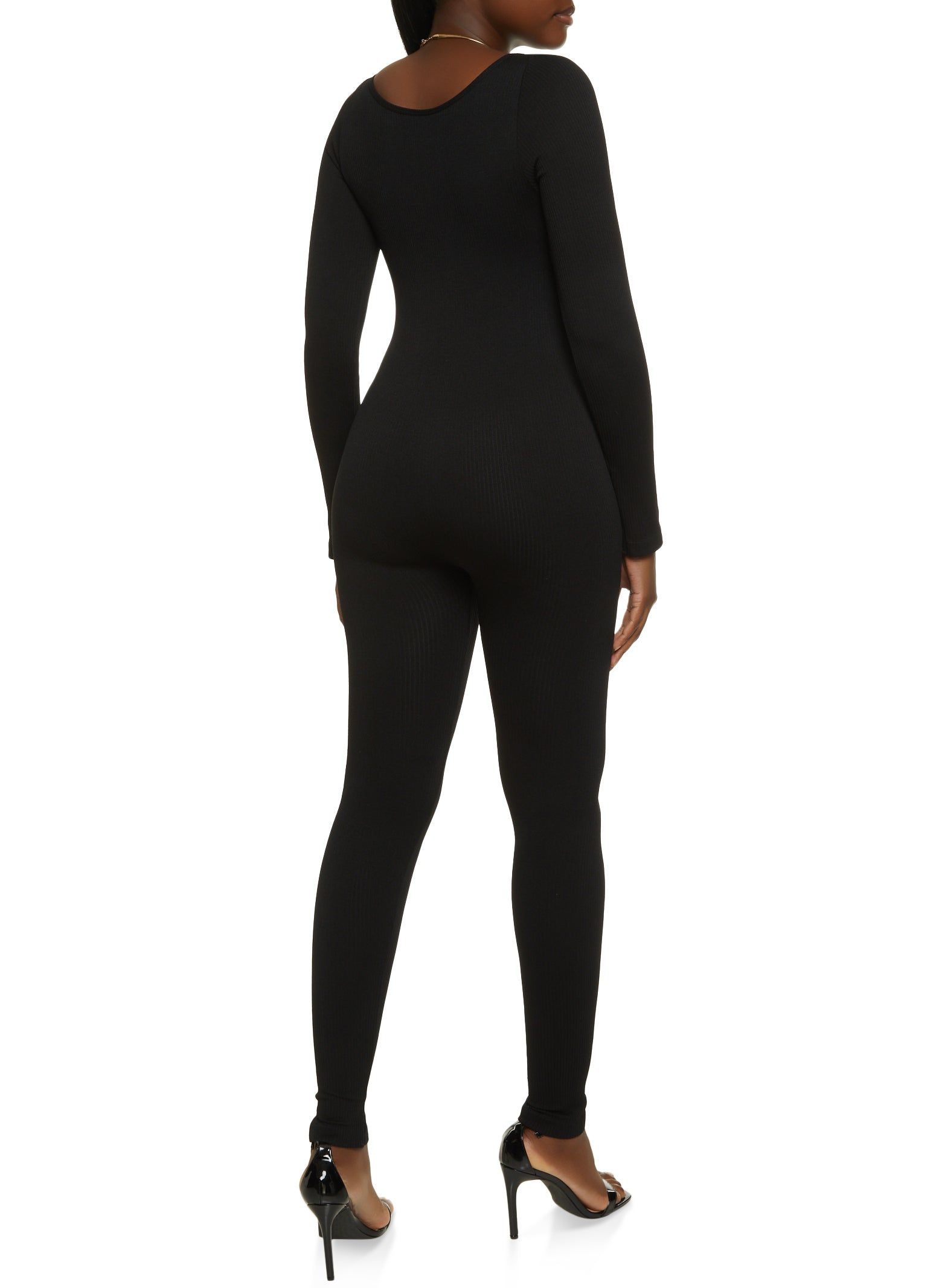 Solid Ribbed Seamless Jumpsuit sold by Rainbow product image thumbnail 2