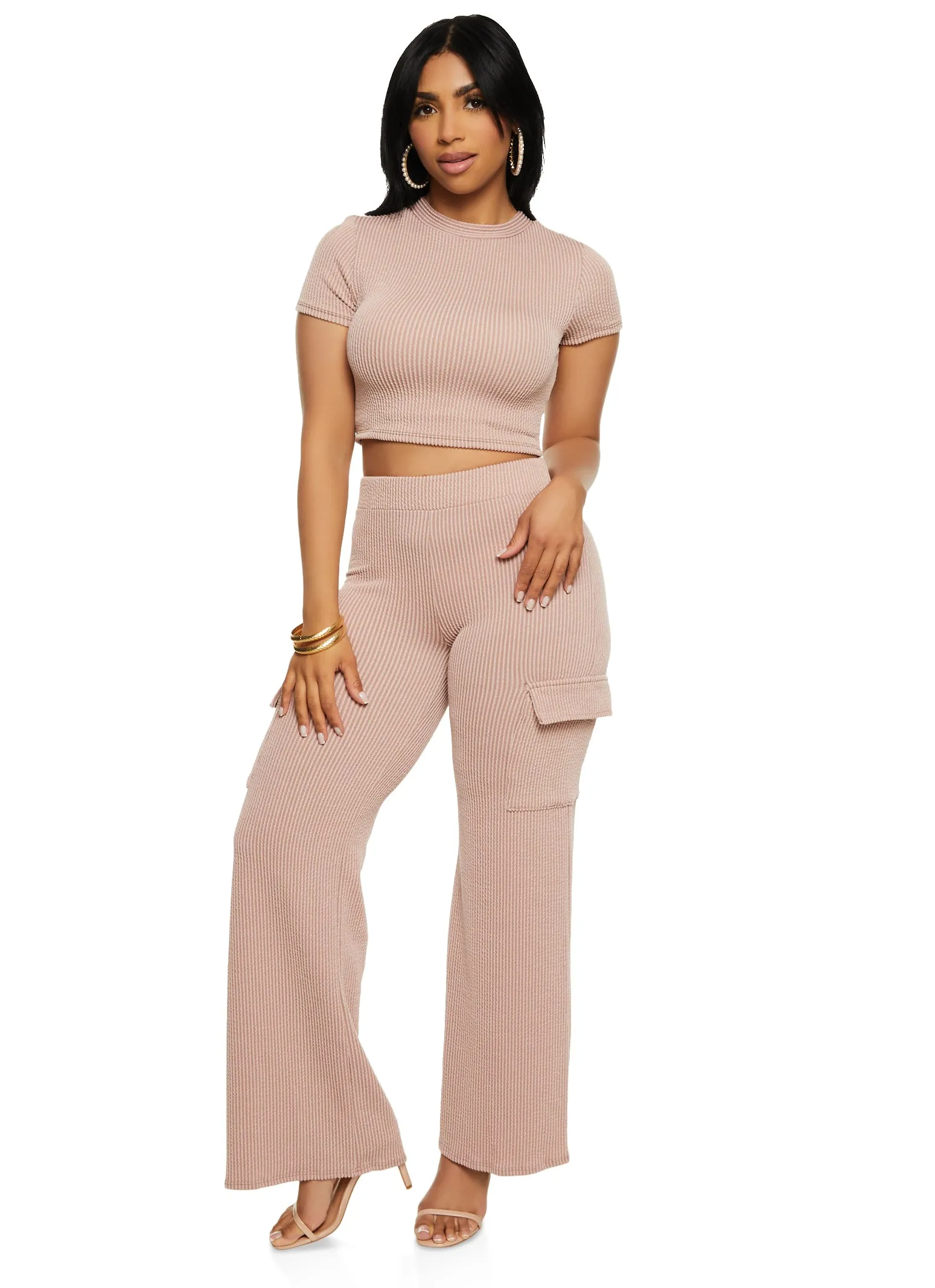 Rib Knit Cropped Tee sold by Rainbow product image thumbnail 2