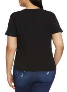 Plus Size Rhinestone Unapologetically Dope Graphic Tee sold by Rainbow