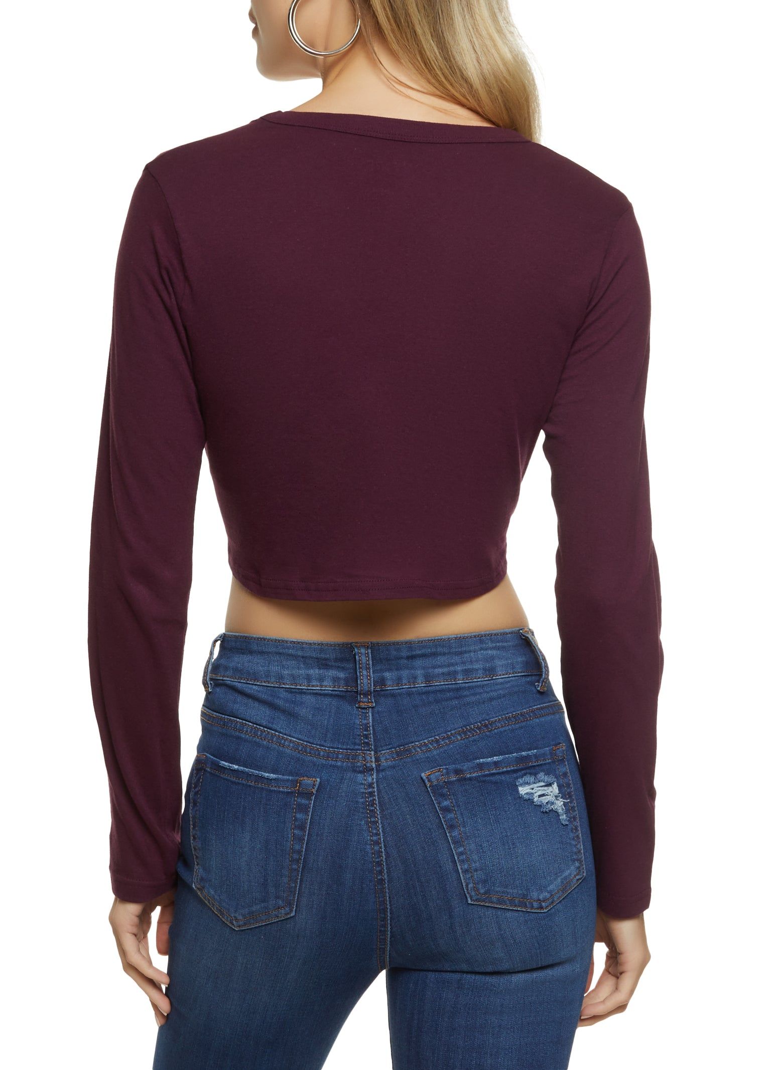 Laser Cut Knot Front Cropped Tee sold by Rainbow product image thumbnail 2