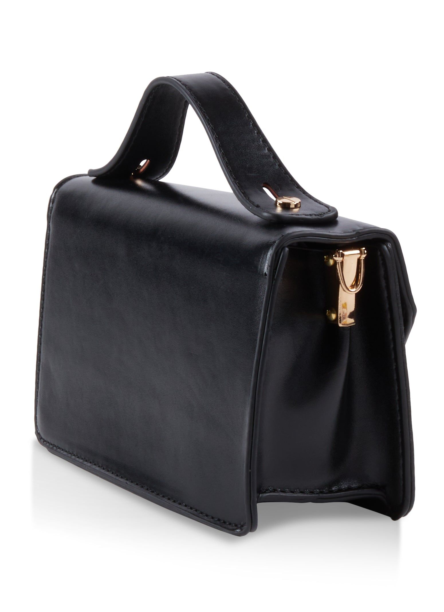 Faux Leather Chain Link Rectangle Crossbody Bag sold by Rainbow product image thumbnail 3