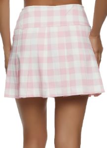 Pleated Plaid Mini Skirt sold by Rainbow
