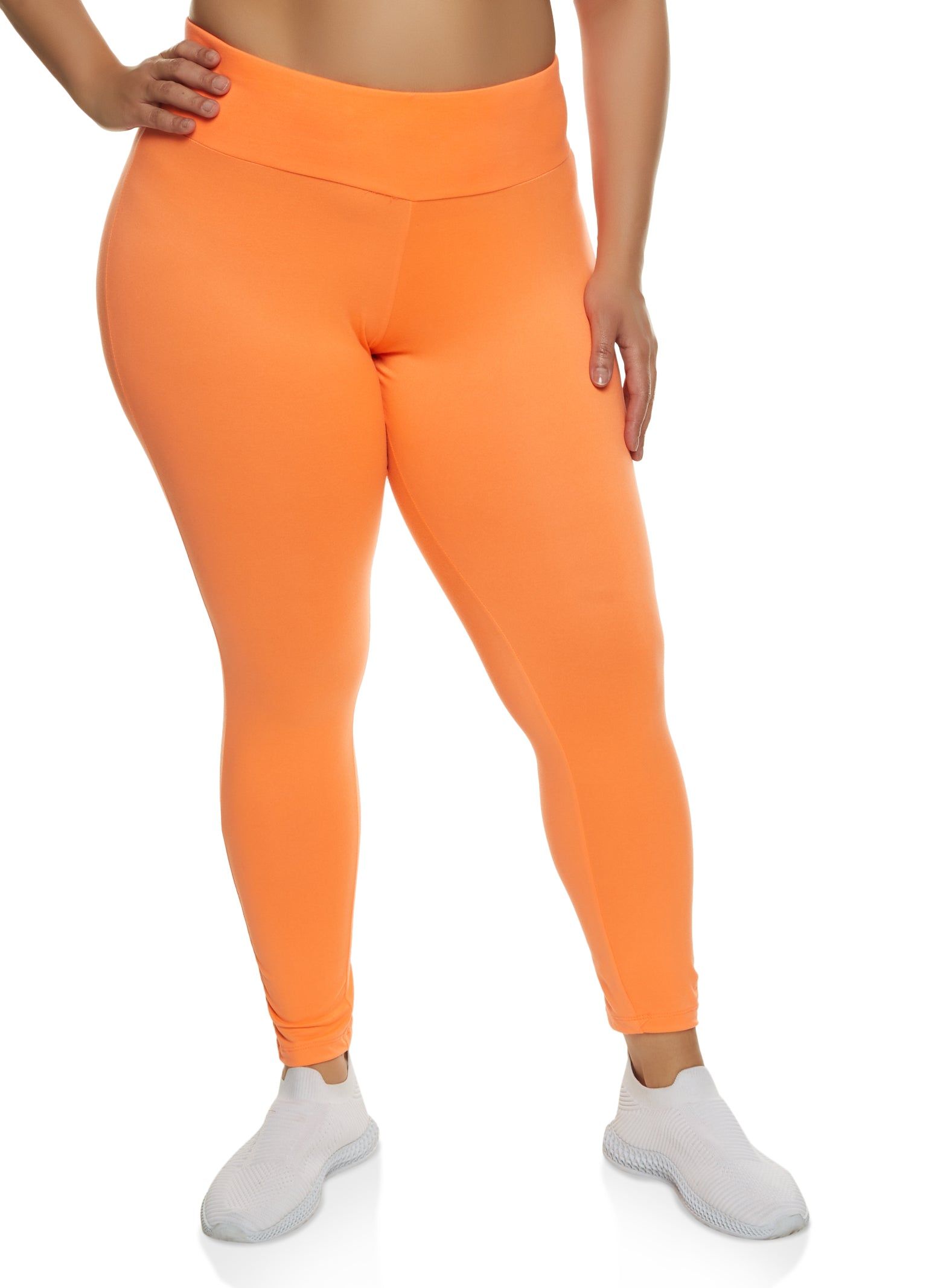 Plus Size High Waist Knit Leggings sold by Rainbow