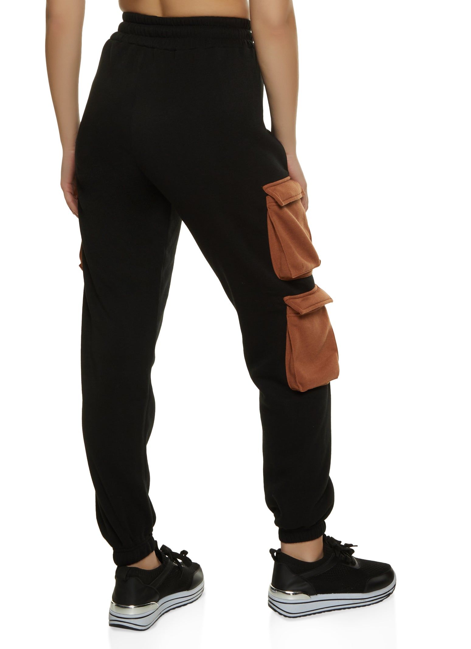 Color Block Drawstring Cargo Pocket Joggers sold by Rainbow product image thumbnail 2