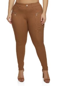 Plus Size Zip Detail Hyperstretch Pants sold by Rainbow