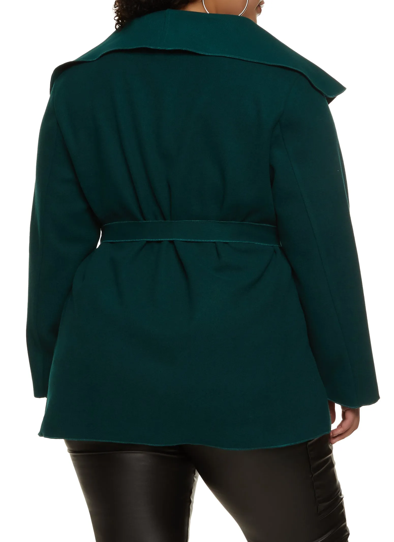 Plus Size Belted Wrap Coat sold by Rainbow product image thumbnail 3
