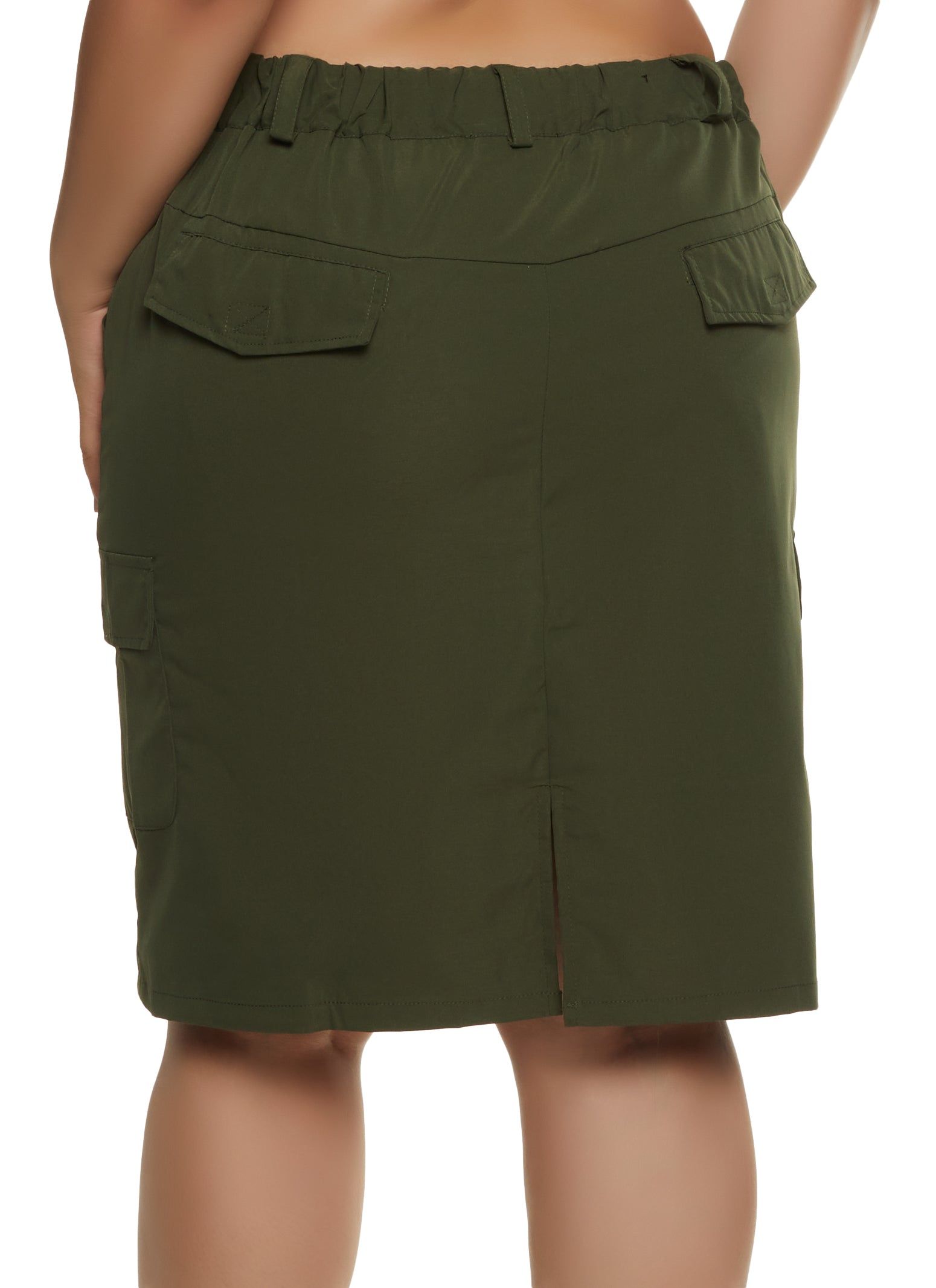 Plus Size Cargo Pocket Midi Skirt sold by Rainbow product image thumbnail 3