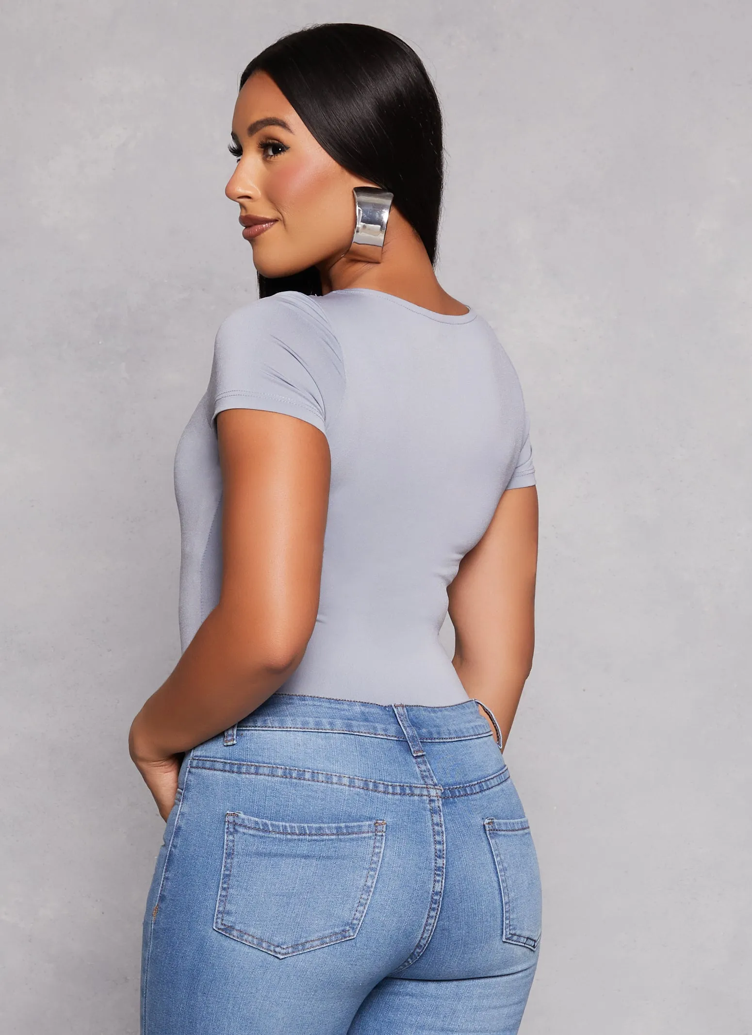 Short Sleeve Scoop Neck Bodysuit sold by Rainbow product image thumbnail 3