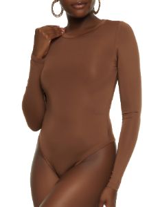 Basic Solid Crew Neck Bodysuit sold by Rainbow