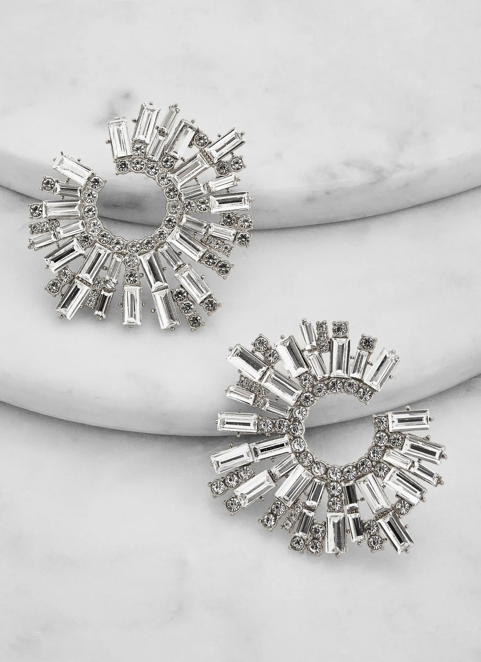 Rhinestone Open Circle Statement Earrings sold by Rainbow product image thumbnail 2