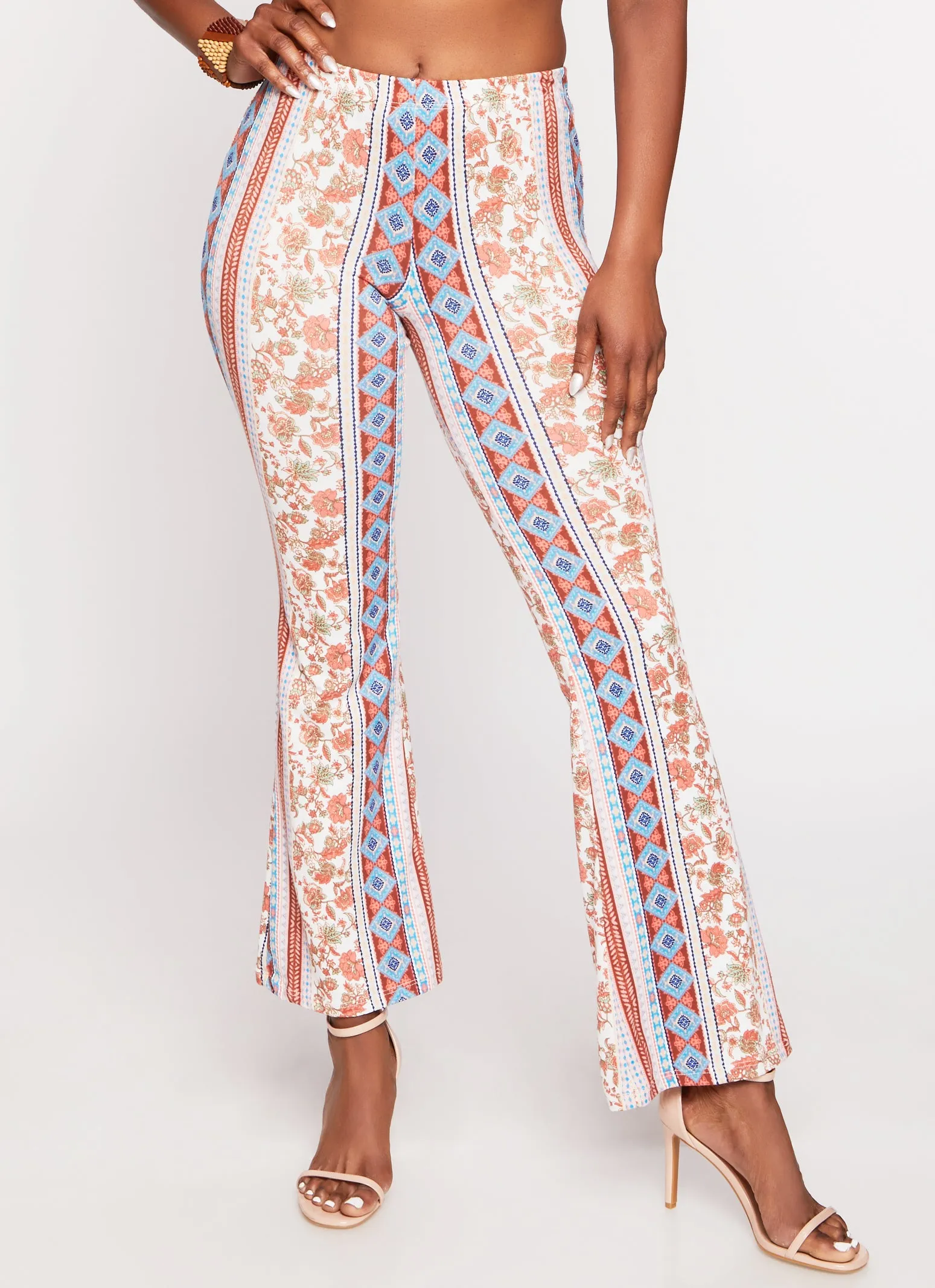 Floral Border Print Boho Pants sold by Rainbow product image thumbnail 2