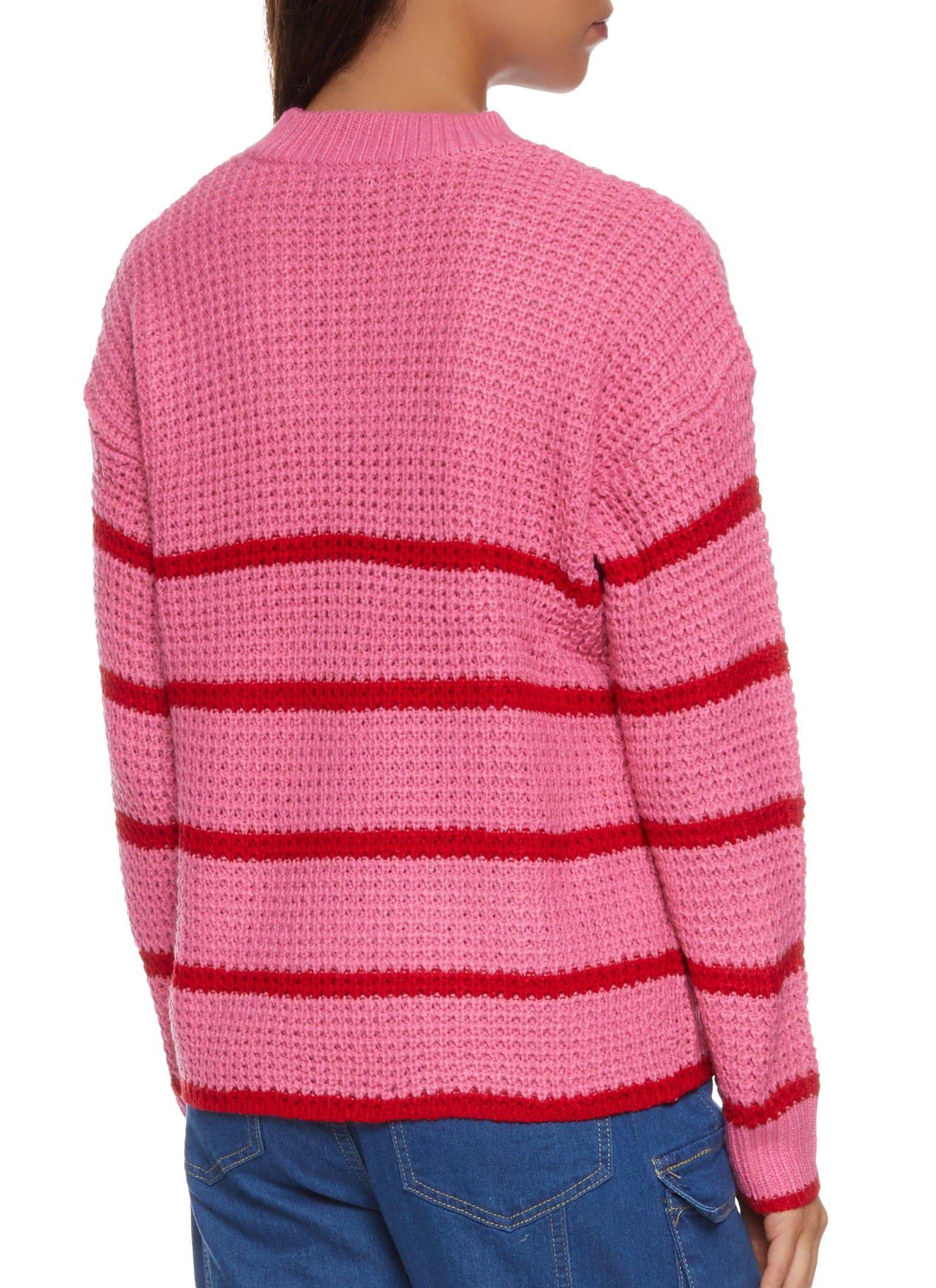 Crew Neck Striped Pullover Sweater sold by Rainbow product image thumbnail 2
