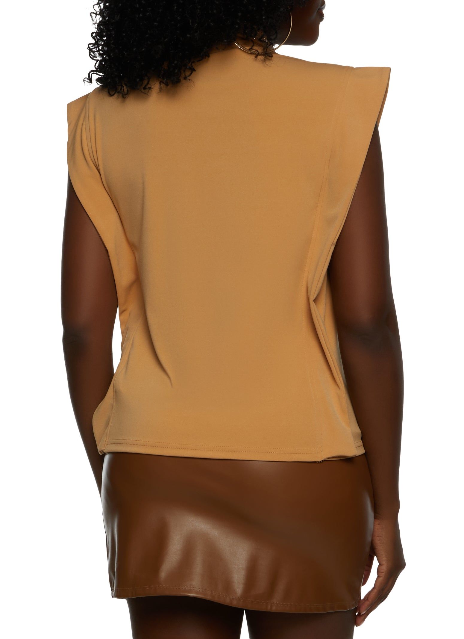 Rhinestone Studded Sleeveless Button Front Top sold by Rainbow product image thumbnail 2