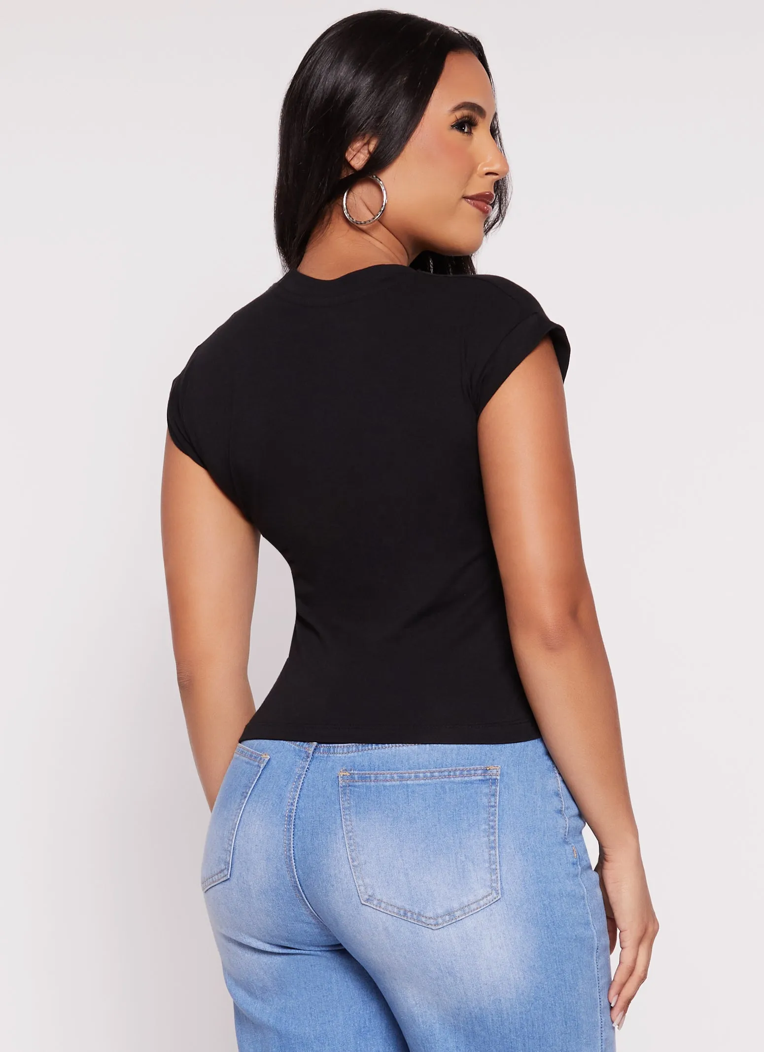 Rock and Roll Cropped Muscle Tee sold by Rainbow product image thumbnail 3