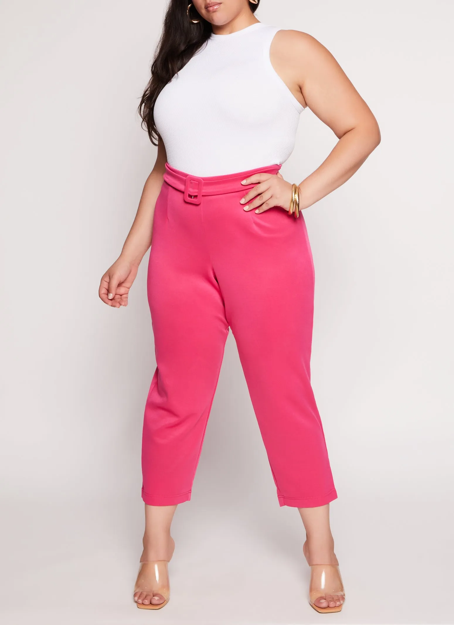 Plus Size Ankle Length Scuba Dress Pants sold by Rainbow