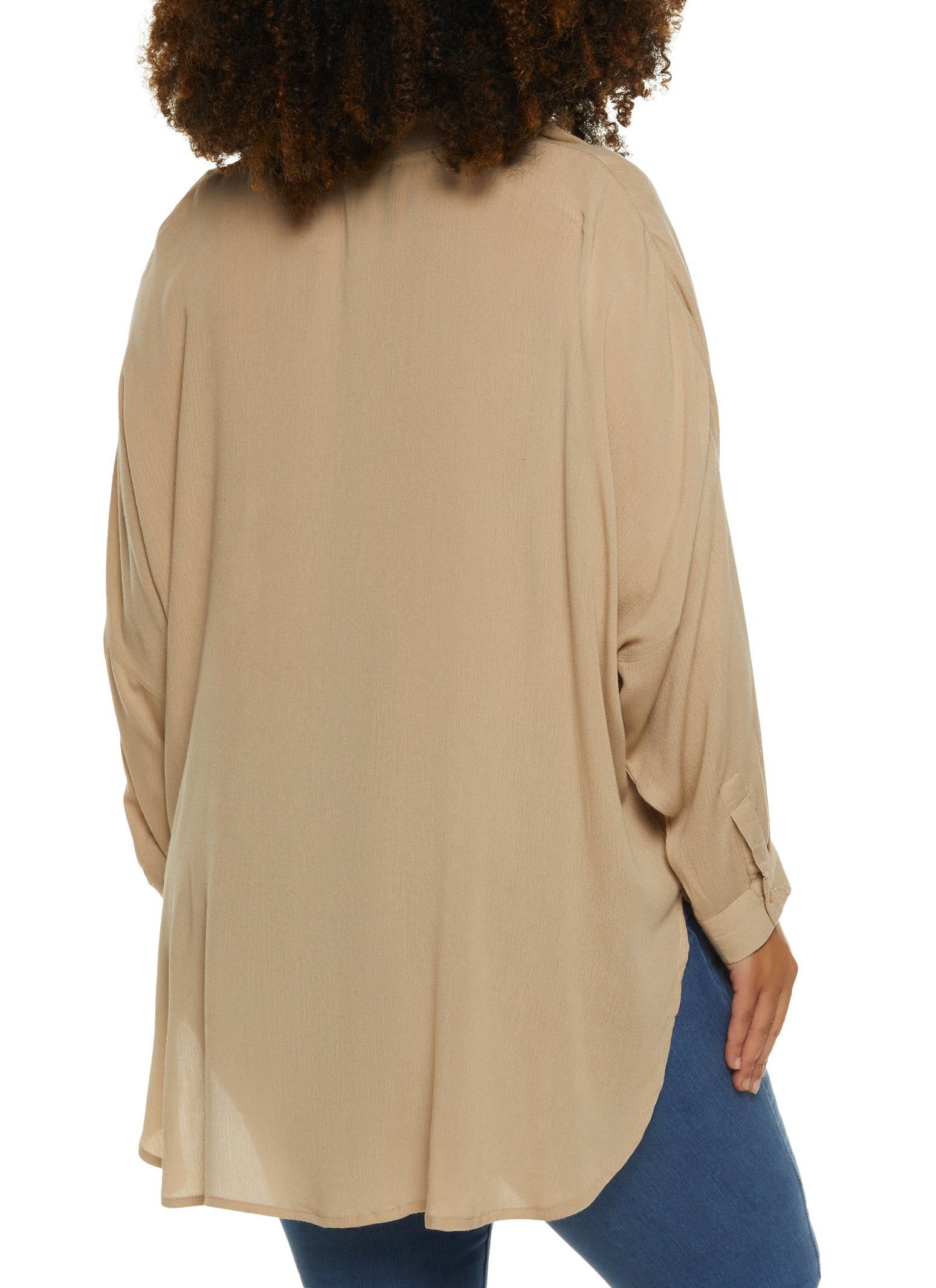 Plus Size Airy Button Front Shirt sold by Rainbow product image thumbnail 2