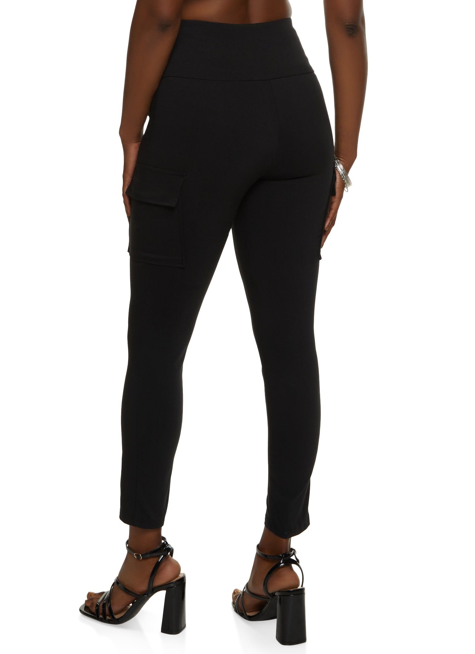 Crepe Knit Tie Waist Cargo Pocket Pants sold by Rainbow product image thumbnail 2