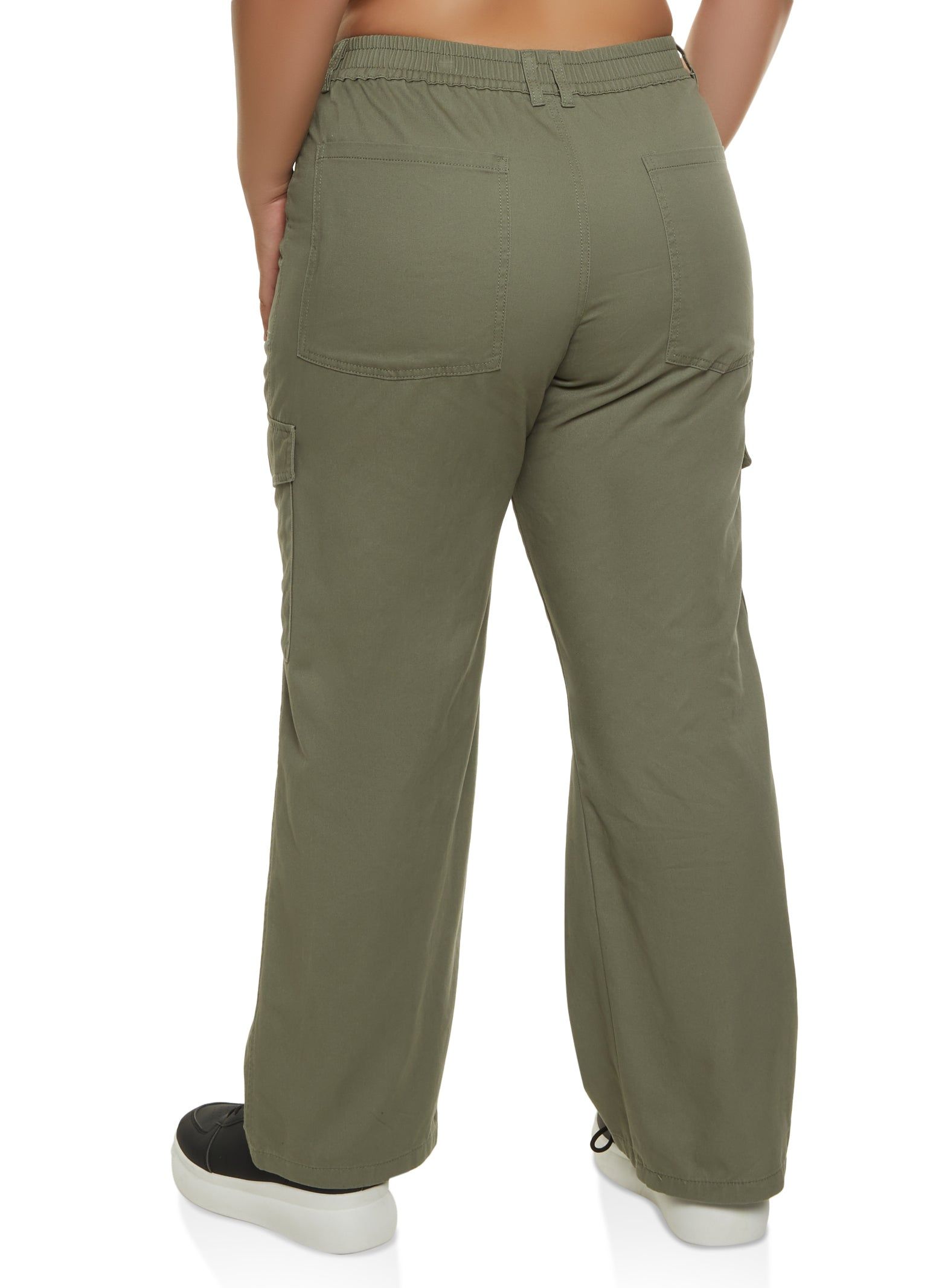 Plus Size High Waist Twill Cargo Pants sold by Rainbow product image thumbnail 3