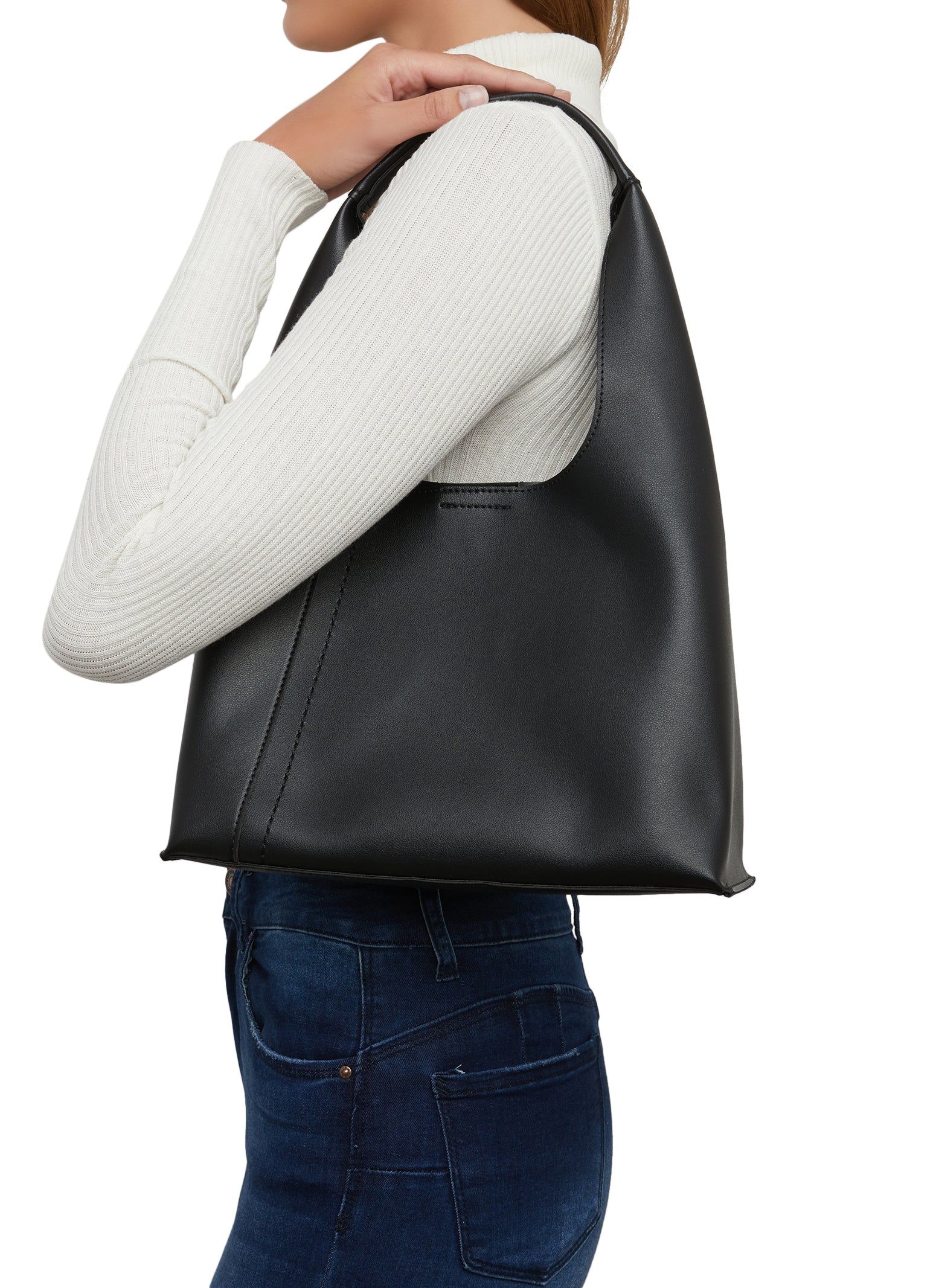 Faux Leather Hobo Bag sold by Rainbow