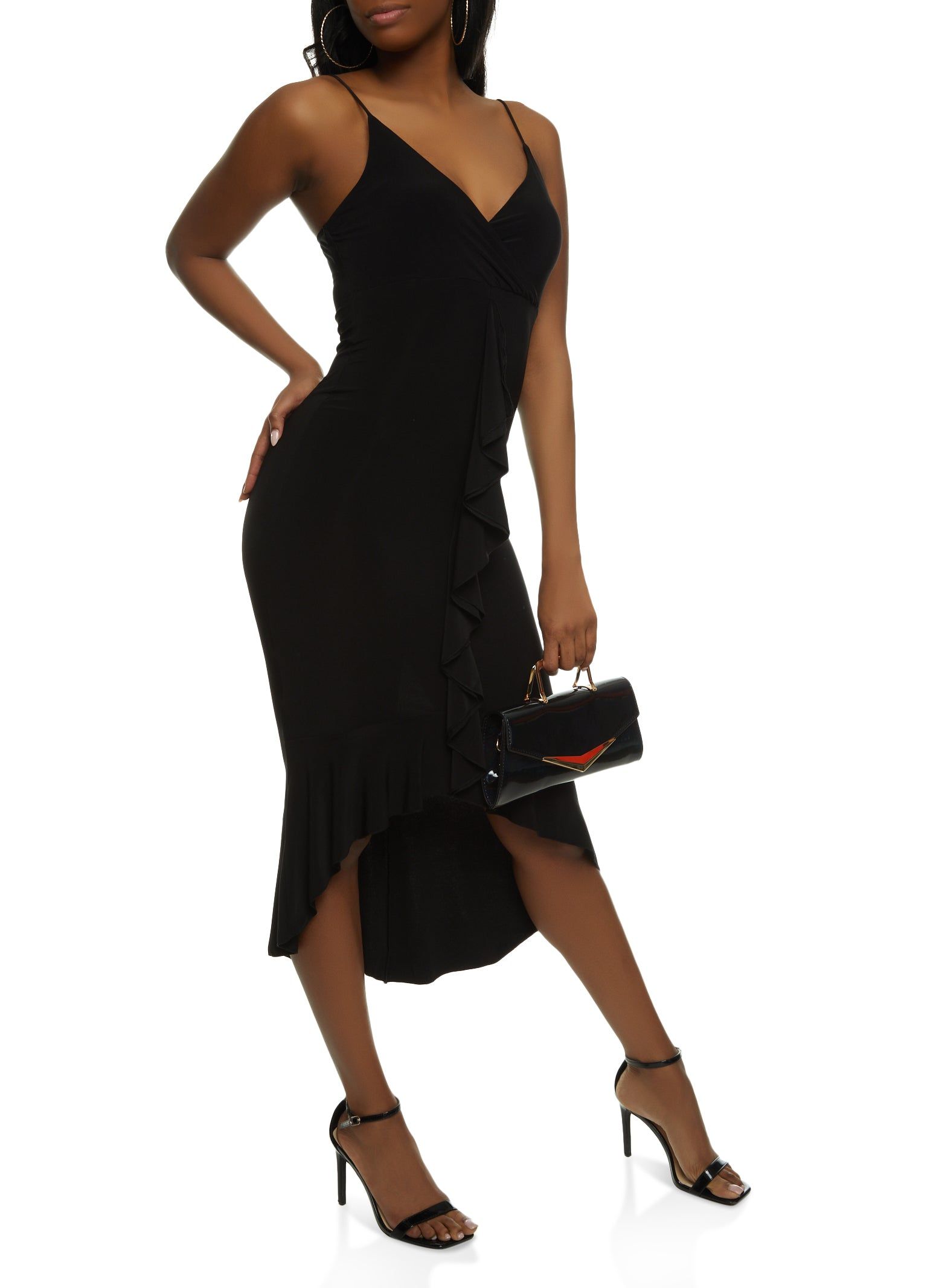 Ruffled High Low Flounce Hem Dress sold by Rainbow product image thumbnail 2