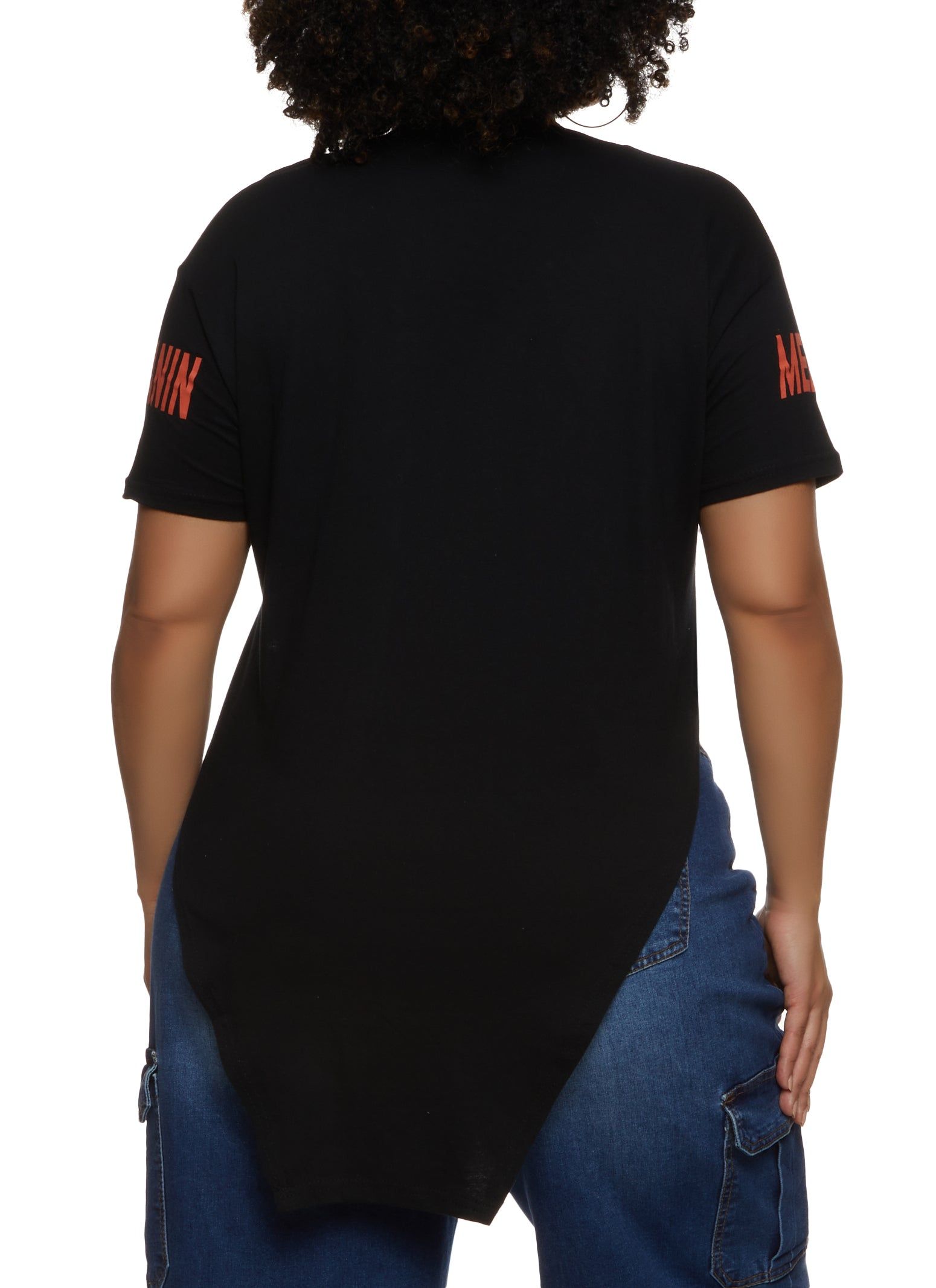 Plus Size Its The Melanin For Me Hanky Hem Graphic Tee sold by Rainbow product image thumbnail 2