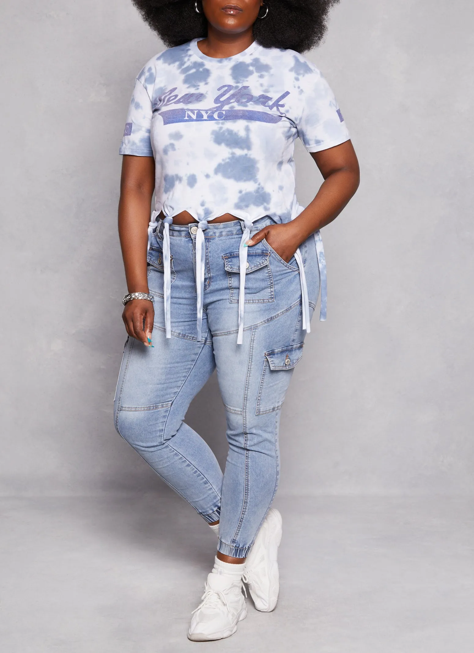 Plus Size New York Knot Fringe T Shirt sold by Rainbow product image thumbnail 2