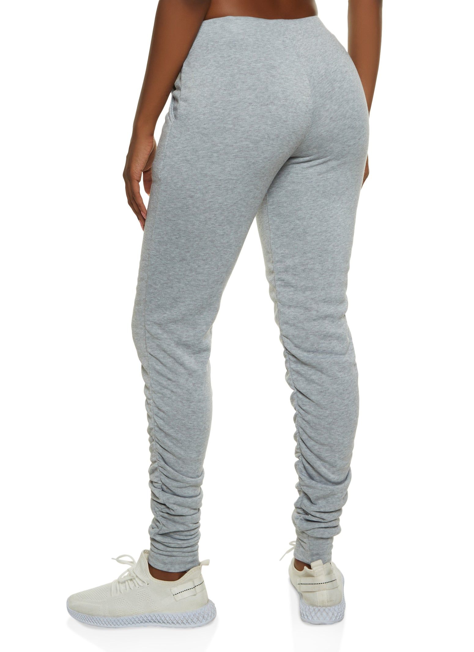 Solid Fleece Ruched Joggers sold by Rainbow product image thumbnail 2