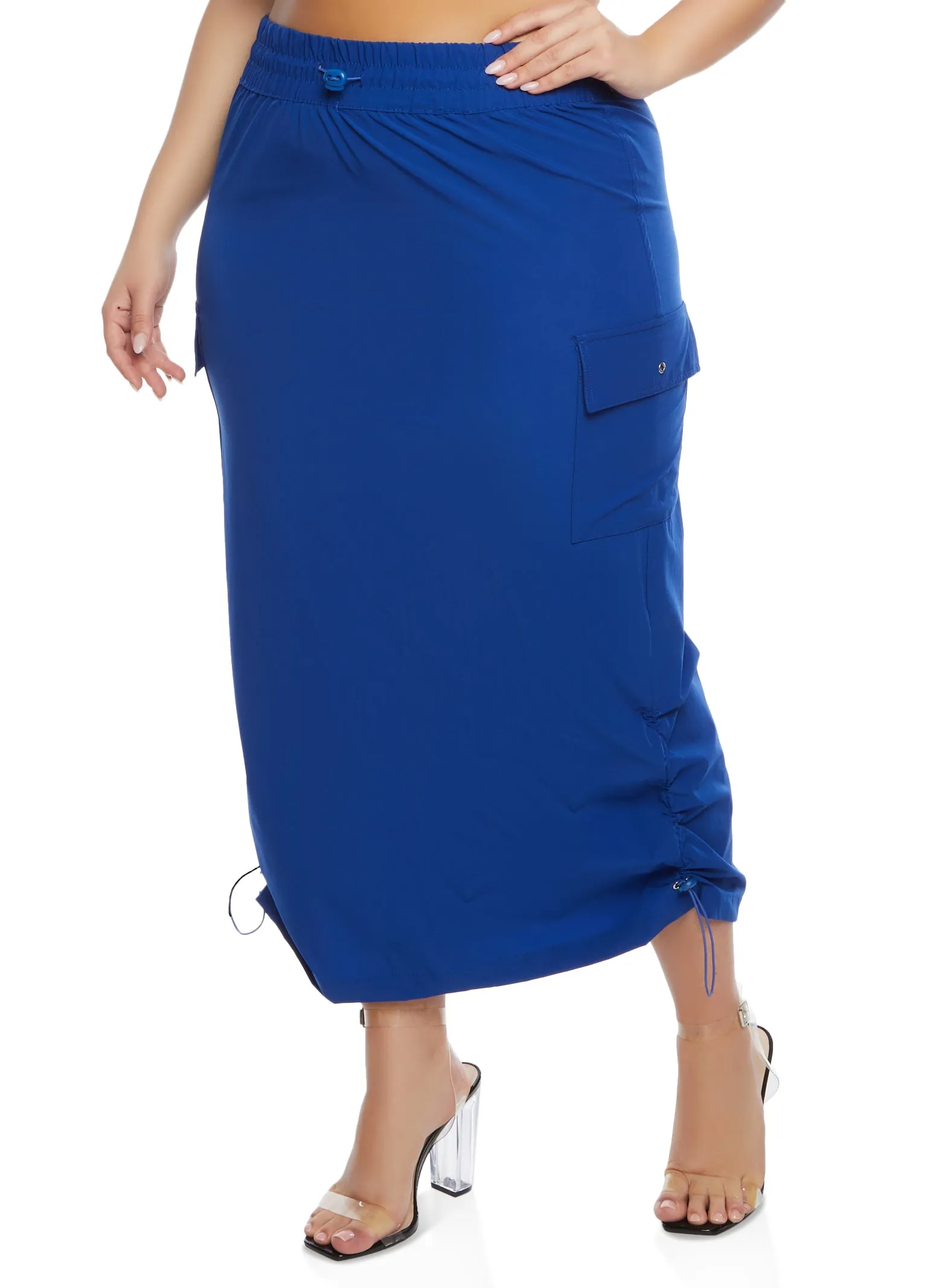 Plus Size Parachute Cargo Maxi Skirt sold by Rainbow product image thumbnail 2